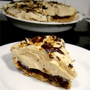 Triple Layer Peanut Butter Pie With Pretzel Crust