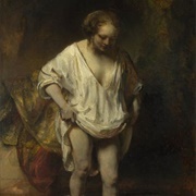 Woman Bathing in a Stream (Rembrandt Van Rijn)