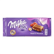 Milka Raisin & Hazelnut