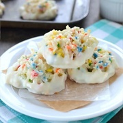 White Chocolate Funfetti Macaroons