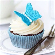 Blue Butterfly Cupcake