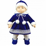 Baby Doll Girl Blue Outfit