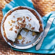 Pineapple Orange Pie With Macadamia Crust and Candied Nuts