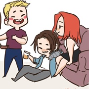 Stuckynat - Steve, Bucky and Natasha
