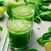 Green Apple and Basil Smoothie