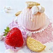 Strawberry Cheesecake Hot Cocoa Bomb