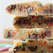 Funfetti Chocolate Chip Blondie Bars