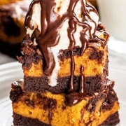 Pumpkin Cheesecake Brownies