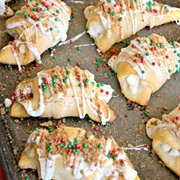 White Chocolate Gingerbread Crescent Rolls