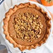 Persimmon Pie With Pecan Streusel