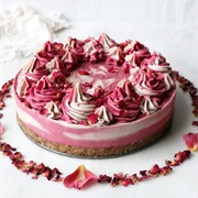 Rose Hibiscus Beet Cheesecake
