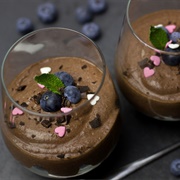 Vegan Chocolate Mousse With Blueberries