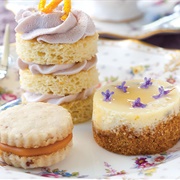 Goat Cheese, Lavender, and Honey Mini Cheesecakes