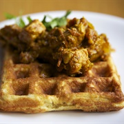 Chicken Curry Waffles
