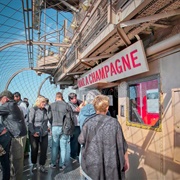 Drunk Champagne at Top of Eiffel Tower