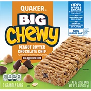 Quaker Big Chewy Peanut Butter Chocolate Chip Bars