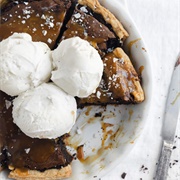 Salted Caramel Brownie Pie