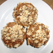 Vegan Pear and Walnut Muffins With Crumb Topping