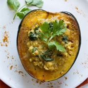 Acorn Squash Green Lentils