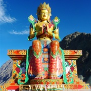 Diskit Monastery Buddha Statue, Ladakh, India
