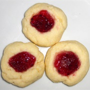 Vegan Orange Thumbprint Cookies With Redcurrant Jelly