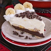 Fudge Bottom Banana Cream Pie