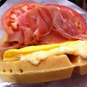 Egg and Cheese Waffle Sandwich