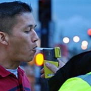 Blown Into a Breathalyzer