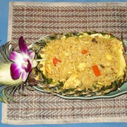 Pineapple Stuffed With Rice and Vegetables