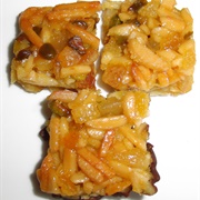 Gluten-Free Vegan Almond Brittle Squares With Dried Fruit