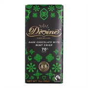 Divine Dark Chocolate With Mint Crisp 70% Cocoa