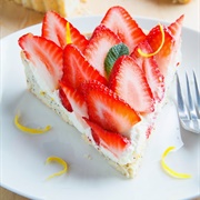 Lemon Ricotta Strawberry Pie With Poppy Seed Shortbread Crust
