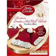 Betty Crocker Christmas Santa Hat Red Velvet Cookie Mix