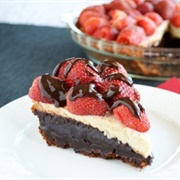 Banana Split Brownie Pie