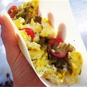 Egg and Green Tomato Wrap