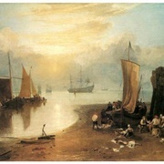 Sun Rising Through Vapour: Fishermen Cleaning and Selling Fish (J. M. W. Turner)