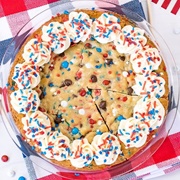 Patriotic Chocolate Chip Cookie Pie