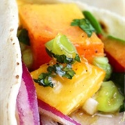 Egg and Nectarine Wrap