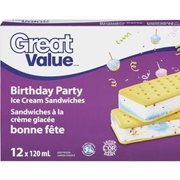 Great Value Birthday Party Ice Cream Sandwiches