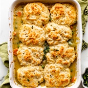 Biscuit Vegetable Pot Pie Casserole