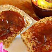 Apple Butter on Rye Bread