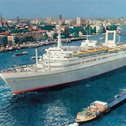 SS Amsterdam in Front of Rotterdam (Malcolm Morley)