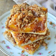 Peach Crumble Pie Bars