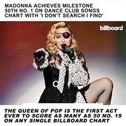 50 #1S on Billboard Dance Chart