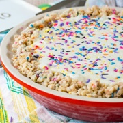 Sprinkle Ice Cream Pie With Rice Krispie Crust