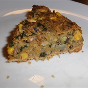 Vegan Savoy Cabbage and Champignon Quiche