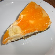 Vegan Guaraná Cake With Mandarines and Bananas