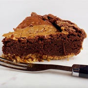 Peanut Butter Brownie Pie With Pretzel Crust
