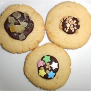 Vegan Almond Butter Cookies With Almond Brittle, Candied Lemon Peel and Sugar Stars