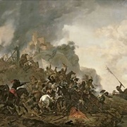 Cavalry Making a Sortie From a Fort on a Hill (Philips Wouwermans)